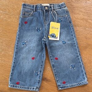 Zara x Disney Stitch Embroidered Denim 2T - NWT